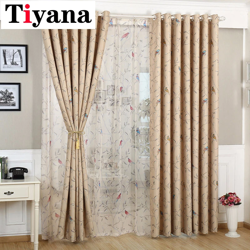 Rustic Birds Flowers Pattern Design Home Window Blackout Cloth Curtains For Bedroom Living Room Kitchen Bay Window P128Z20
Rustic Birds Flowers Pattern Design Home Window Blackout Cloth Curtains For Bedroom Living Room Kitchen Bay Window P128Z20