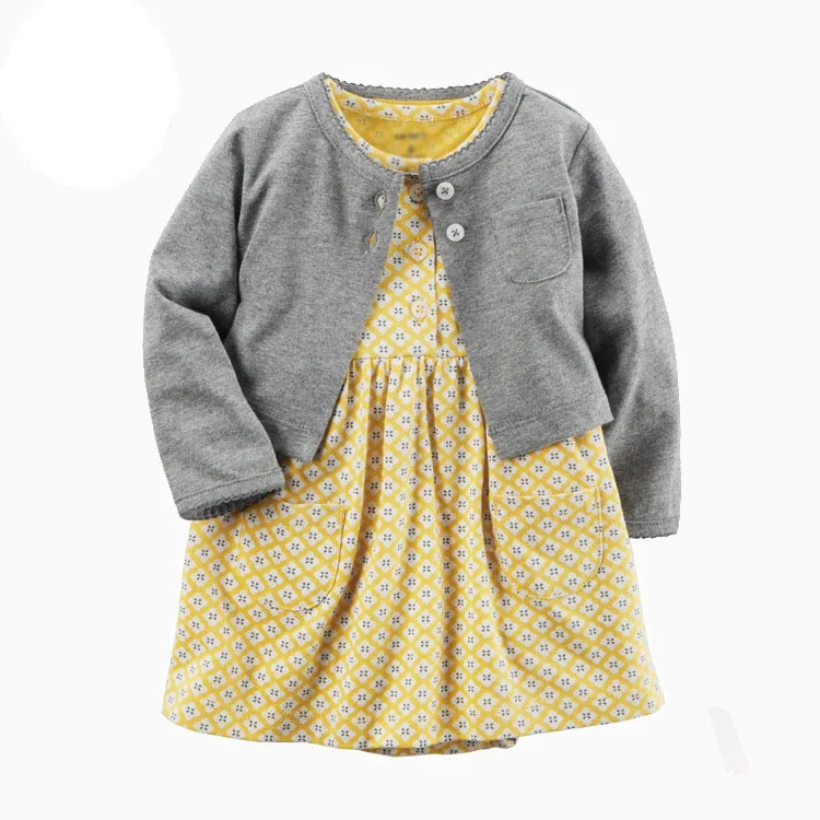 BGYCHID 2018 Baby Girl Dress Toddlers Spring Autumn 2pcs Coat+Dress for Toddlers Baby Girls Clothing 103