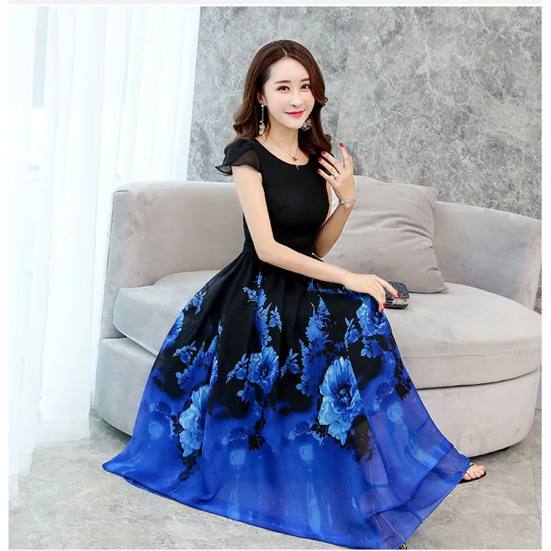 2019 New Arrival Summer Elegant Women Chiffon Print Retro Beach Dress O-neck Casual fashion Loose Plus size Dresses Female ZX169
2019 New Arrival Summer Elegant Women Chiffon Print Retro Beach Dress O-neck Casual fashion Loose Plus size Dresses Female ZX169