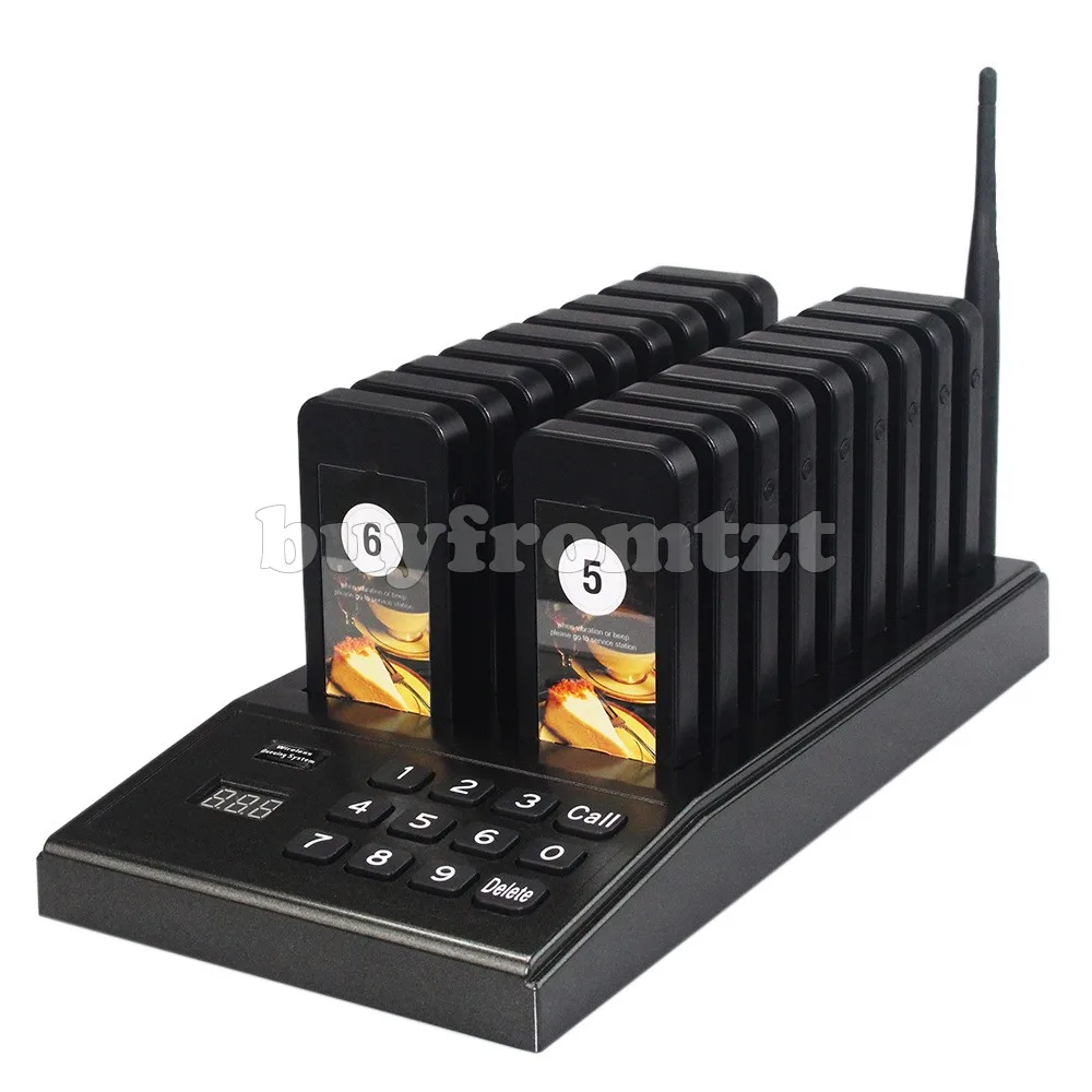 Restaurant Queue Wireless Calling System Wireless Queuing System + 18 Pagers SU-666
Restaurant Queue Wireless Calling System Wireless Queuing System + 18 Pagers SU-666