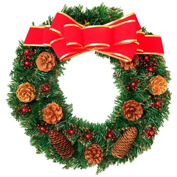 Simulated Handmade Christmas Wreath Green Leaf Cotton Pine Cones Artificial Garland Hanging Decoration Celebration Party Supplie
Simulated Handmade Christmas Wreath Green Leaf Cotton Pine Cones Artificial Garland Hanging Decoration Celebration Party Supplie