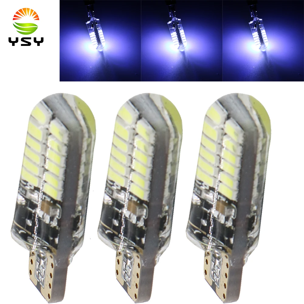 YSY 300x T10 W5W led silicone gel light 194 168 W5W 3014 24SMD white LED Light Clearance Lights Wedge Bulb Parking Light canbus
YSY 300x T10 W5W led silicone gel light 194 168 W5W 3014 24SMD white LED Light Clearance Lights Wedge Bulb Parking Light canbus