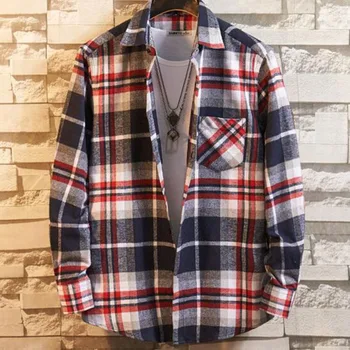 Men Long Sleeve Flannel Comfortable Single Breasted Casual Shirts Camisa,Breathable Plaid Printed Turn-down Collar Shirts Cloth
Men Long Sleeve Flannel Comfortable Single Breasted Casual Shirts Camisa,Breathable Plaid Printed Turn-down Collar Shirts Cloth