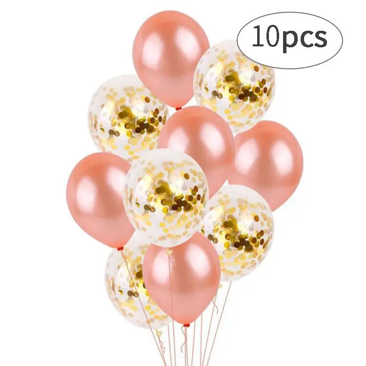 Emerra 10Pcs 12-inch 2.8g Rose Gold Latex Balloon with Sequined Paper Balloon Set
Emerra 10Pcs 12-inch 2.8g Rose Gold Latex Balloon with Sequined Paper Balloon Set