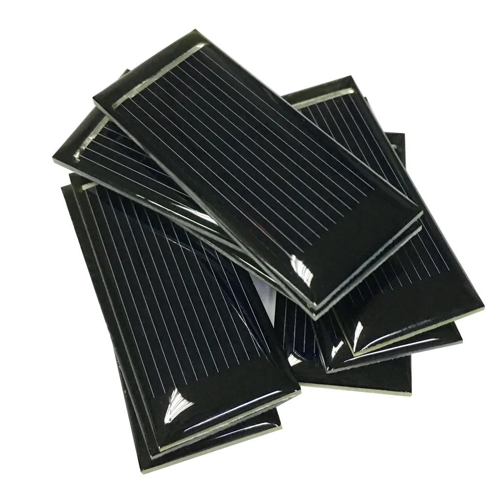10 pcs 0.5V 250 mA Monocrystalline Mini Solar Panel 0.125W module DIY kit Cell Portable small motor pump Solar toys panels
10 pcs 0.5V 250 mA Monocrystalline Mini Solar Panel 0.125W module DIY kit Cell Portable small motor pump Solar toys panels