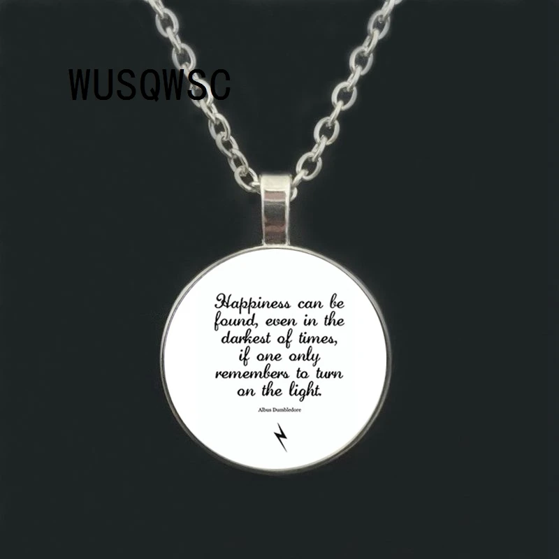WUSQWSC "Happiness Can Be Found" Pendant Dumbledore Quote J K Rowling Potter Charms Pendant
WUSQWSC "Happiness Can Be Found" Pendant Dumbledore Quote J K Rowling Potter Charms Pendant