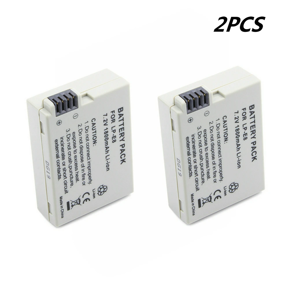 2PCS Rechargeable camera battery LP E8 LP-E8 7.2V 1800mAh Li ion lpe8 battery for Canon X4 X5 EOS 550D 650D 700D Rebel t3i t5i
2PCS Rechargeable camera battery LP E8 LP-E8 7.2V 1800mAh Li ion lpe8 battery for Canon X4 X5 EOS 550D 650D 700D Rebel t3i t5i
