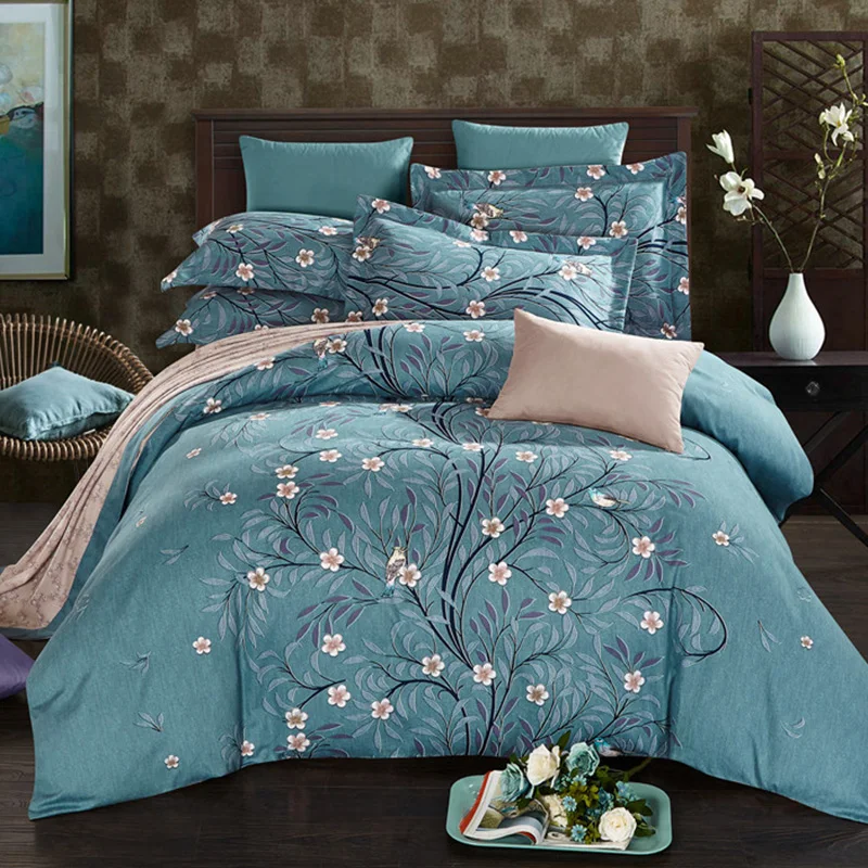 Plant Bed Sheets Bedding Set Floral Bed Linen Set Queen King Size Duvet Cover with Pillow Cases Flat Sheet 100% Cotton 4pcs
Plant Bed Sheets Bedding Set Floral Bed Linen Set Queen King Size Duvet Cover with Pillow Cases Flat Sheet 100% Cotton 4pcs