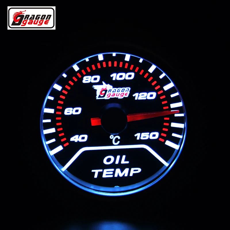 Dragon gauge 52 mm Pointer type car Modified Oil temperature meter white Backlight With sensor Oil temp gague Free shipping
Dragon gauge 52 mm Pointer type car Modified Oil temperature meter white Backlight With sensor Oil temp gague Free shipping