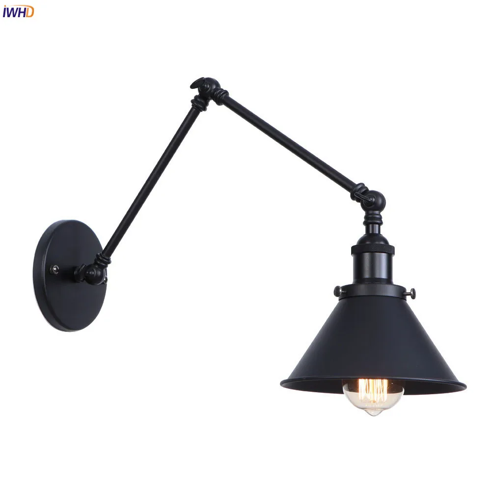 IWHD Adjustable Swing Long Arm Wall Lamp Vintage Home Lighting Bedroom Bathroom Retro Loft Industrial Black Wall Sconce Lights
IWHD Adjustable Swing Long Arm Wall Lamp Vintage Home Lighting Bedroom Bathroom Retro Loft Industrial Black Wall Sconce Lights
