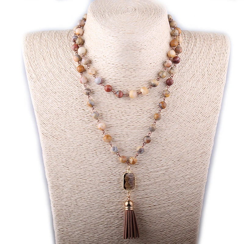 MOODPC Free Shipping Fashion Crazylace Stone Bohemian Jewelry Rosary Chain Crystal and Tassel Pendant Necklace
MOODPC Free Shipping Fashion Crazylace Stone Bohemian Jewelry Rosary Chain Crystal and Tassel Pendant Necklace