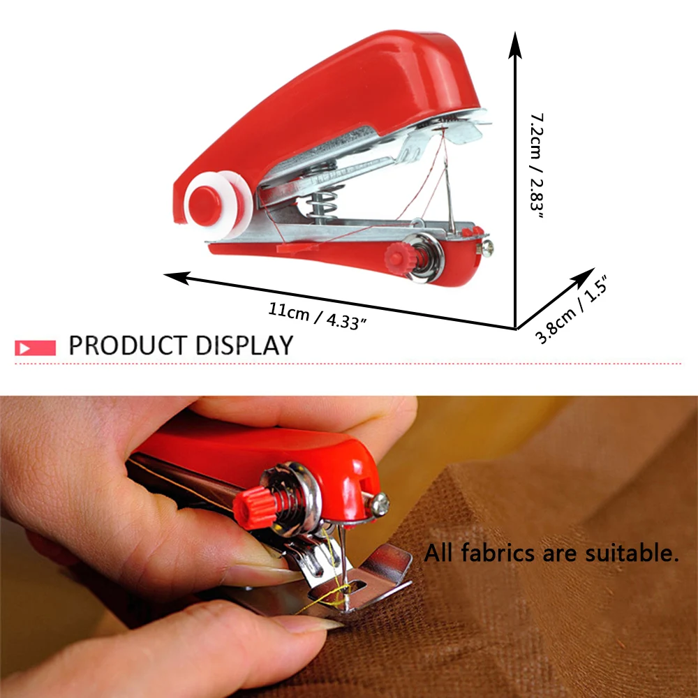 Honana WX-T32 Portable Hand-Held Mini Sewing Machine Clothes Fabric Pocket For DIY Needlework Cordless