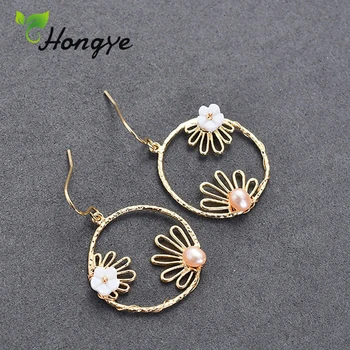 Sweet Girls Hollow Circle Drop Dangler Earrings Real Gold Female Baroque Pearl Ear Hook Teenager Girls Hanging Earring Jewelry
Sweet Girls Hollow Circle Drop Dangler Earrings Real Gold Female Baroque Pearl Ear Hook Teenager Girls Hanging Earring Jewelry