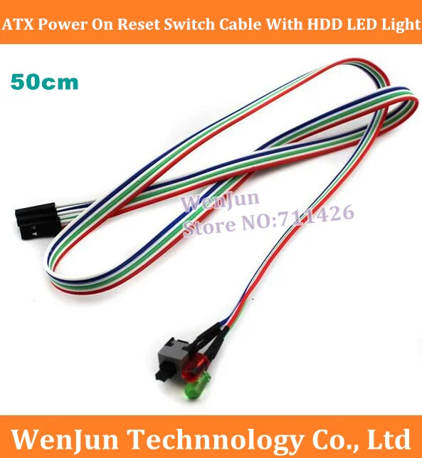 300PCS DHL Free Shipping PC Desktop Computer Case ATX Power On Reset Switch Cable With HDD LED Light 50CM
300PCS DHL Free Shipping PC Desktop Computer Case ATX Power On Reset Switch Cable With HDD LED Light 50CM