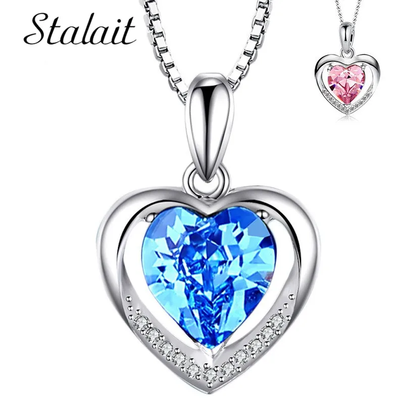 Eternal Lover Charms Long Necklaces Heart Shape Pendant Retro Silver Color Blue Crystal Zircon Chain Pendant Fashion Jewelry
Eternal Lover Charms Long Necklaces Heart Shape Pendant Retro Silver Color Blue Crystal Zircon Chain Pendant Fashion Jewelry