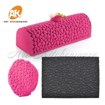 Silicone Heart Texture Mat for Mousse Stencil Cake Decoration Mousse Mat Bakeware Cake Tools Baking Mold Fondant Tool MCT-05
Silicone Heart Texture Mat for Mousse Stencil Cake Decoration Mousse Mat Bakeware Cake Tools Baking Mold Fondant Tool MCT-05