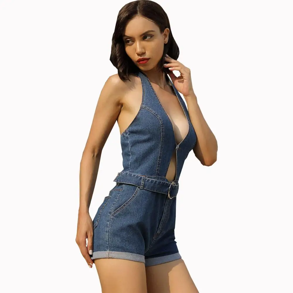New hanging neck high waist women's jeans backless hollow female jumpsuit casual cuffed jeans slim women's denim shorts
New hanging neck high waist women's jeans backless hollow female jumpsuit casual cuffed jeans slim women's denim shorts