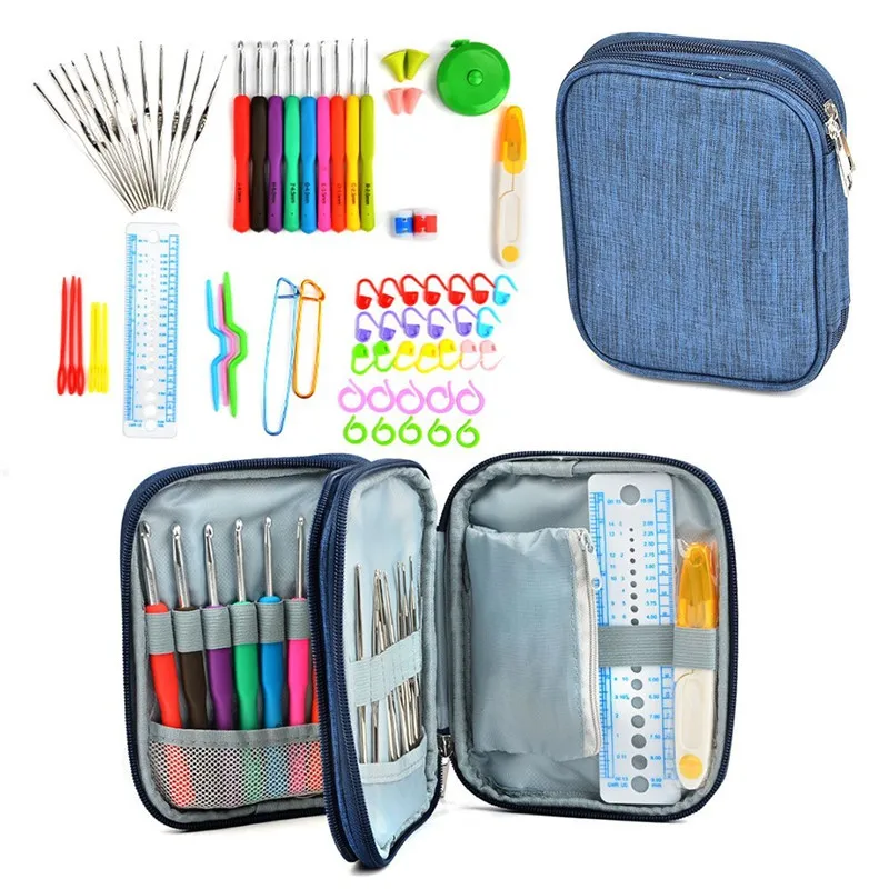 72Pcs/set Crochet Hooks Set 2.0-6.0mm Soft Rubber Handle Needles For Knitting DIY Aluminum Knitting Needles Accessories
72Pcs/set Crochet Hooks Set 2.0-6.0mm Soft Rubber Handle Needles For Knitting DIY Aluminum Knitting Needles Accessories