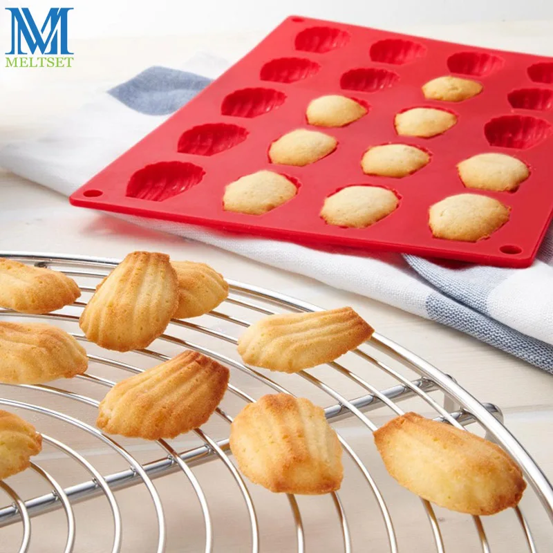 20 Holes Silicone Mold for Madeleine Cookie Cake 100% Platinum Silicone Shell Biscuits Cake Bakeware Moulds
20 Holes Silicone Mold for Madeleine Cookie Cake 100% Platinum Silicone Shell Biscuits Cake Bakeware Moulds