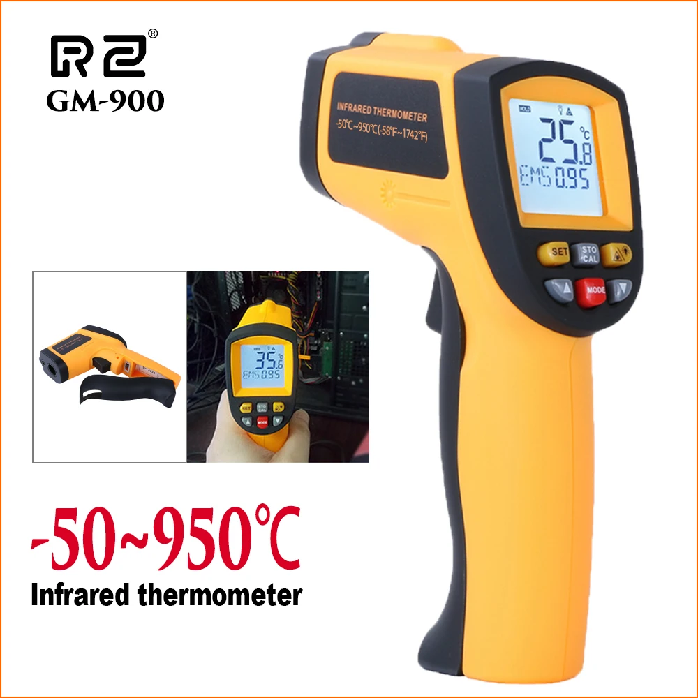 RZ Infrared Thermometer Thermal Imager Handheld Digital Electronic Outdoor Non-Contact Laser Hygrometer Gun IR Thermometer
RZ Infrared Thermometer Thermal Imager Handheld Digital Electronic Outdoor Non-Contact Laser Hygrometer Gun IR Thermometer
