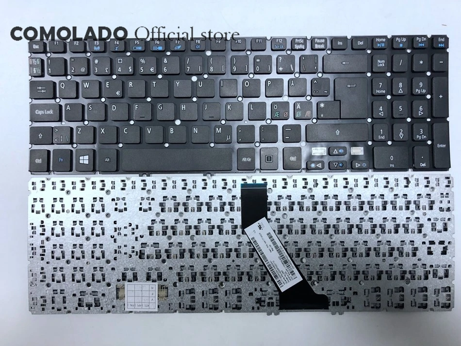 ND Nordic Keyboard for Acer V5-531 V5-531G V5-551G V5-571 V5-571G V5-571P V5- V5-531P without frame keyboard ND Layout -1