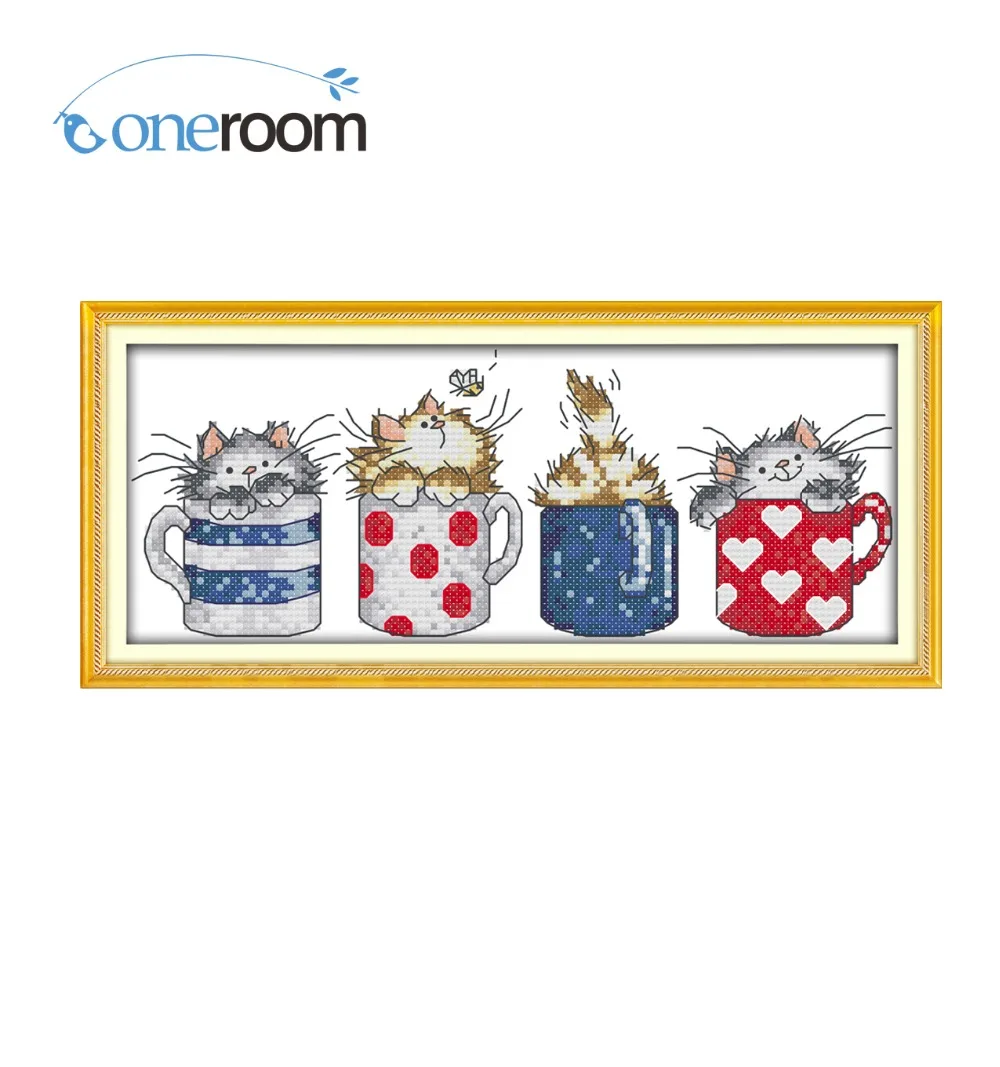 Oneroom Cats Hide in the Cups Patterns Counted Cross Stitch 11CT 14CT Cross Stitch Sets Chinese Cross-stitch Kits Embroidery
Oneroom Cats Hide in the Cups Patterns Counted Cross Stitch 11CT 14CT Cross Stitch Sets Chinese Cross-stitch Kits Embroidery