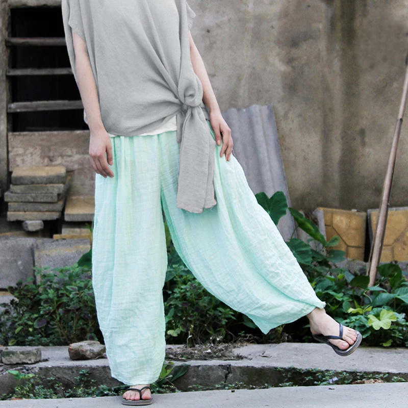 Johnature Women Wide Leg Pants 2019 Fall New Elastic Waist Casual Vintage Trouser Pockets Loose Cotton Brief Women Pants
Johnature Women Wide Leg Pants 2019 Fall New Elastic Waist Casual Vintage Trouser Pockets Loose Cotton Brief Women Pants