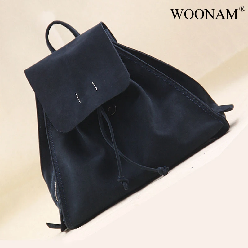 WOONAM Top Grain Genuine Calf Suede Leather Drawstring Small Backpack Shoulder Bag
WOONAM Top Grain Genuine Calf Suede Leather Drawstring Small Backpack Shoulder Bag