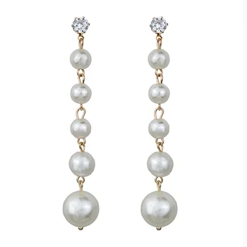 2018 New Trendy Elegant tassel Big Simulated Pearl Long Earrings Pearls String Statement Crystal Dangle Earrings For Wedding
2018 New Trendy Elegant tassel Big Simulated Pearl Long Earrings Pearls String Statement Crystal Dangle Earrings For Wedding