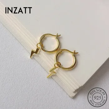 INZATT Real 925 Sterling Silver Geometric Lightning Hoop Earrings For Charming Women Party Hyperbole Fine Jewelry Gold Color
INZATT Real 925 Sterling Silver Geometric Lightning Hoop Earrings For Charming Women Party Hyperbole Fine Jewelry Gold Color