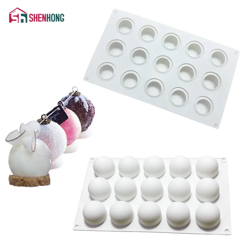 SHENHONG 15 Holes 3D Ball Silicone Cake Mold For Baking Mousse Chocolate Sponge Moulds Pans Cake Decorating Tools accessories
SHENHONG 15 Holes 3D Ball Silicone Cake Mold For Baking Mousse Chocolate Sponge Moulds Pans Cake Decorating Tools accessories