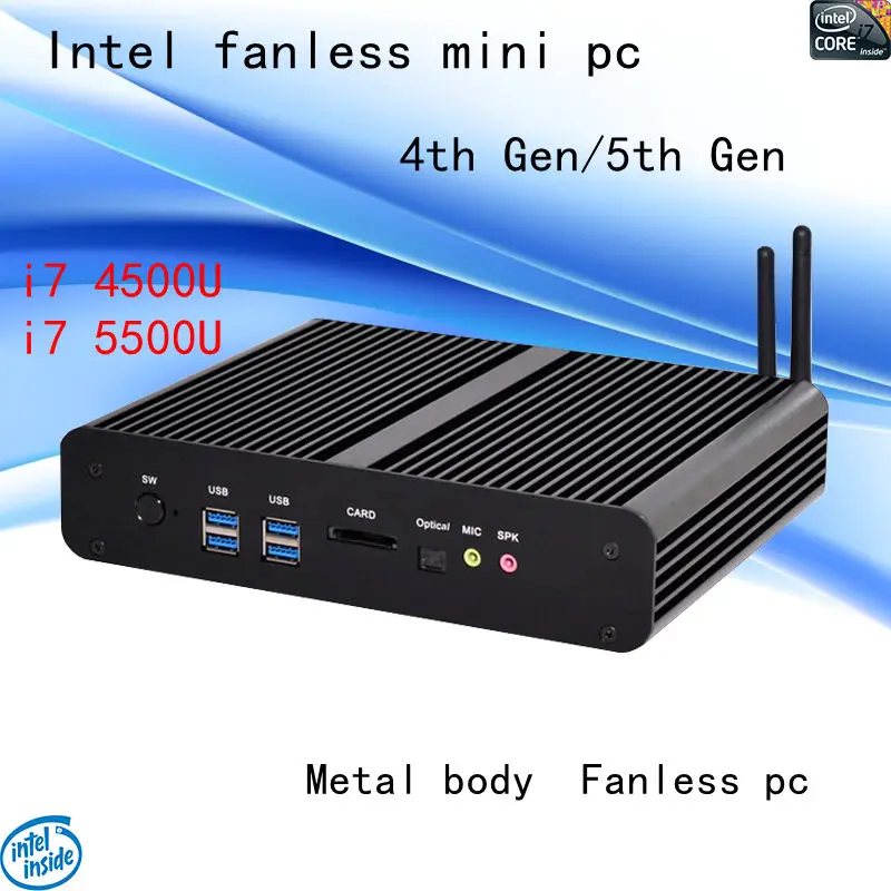 HRF intel i7 Fanless Mini PC 4500u 5500u HTPC Blu-ray Micro PC Small Size htpc 4th Gen/5th Gen freeshipping windows 10 pc
HRF intel i7 Fanless Mini PC 4500u 5500u HTPC Blu-ray Micro PC Small Size htpc 4th Gen/5th Gen freeshipping windows 10 pc