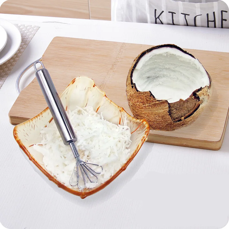 Vanzlife creative stainless steel shredded coconut knife home coconut grater scraping coconut meat scraper fish fruit planing
Vanzlife creative stainless steel shredded coconut knife home coconut grater scraping coconut meat scraper fish fruit planing