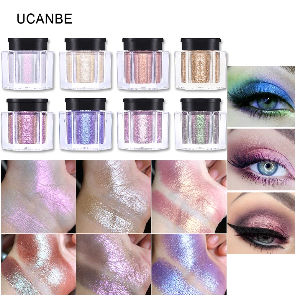 UCANBE Brand Duo-Chrome Glitter Eyeshadow Powder Metallic Shiny Holographic Crystal Luster Eye Toppers Single Eyes Shadow Makeup
UCANBE Brand Duo-Chrome Glitter Eyeshadow Powder Metallic Shiny Holographic Crystal Luster Eye Toppers Single Eyes Shadow Makeup