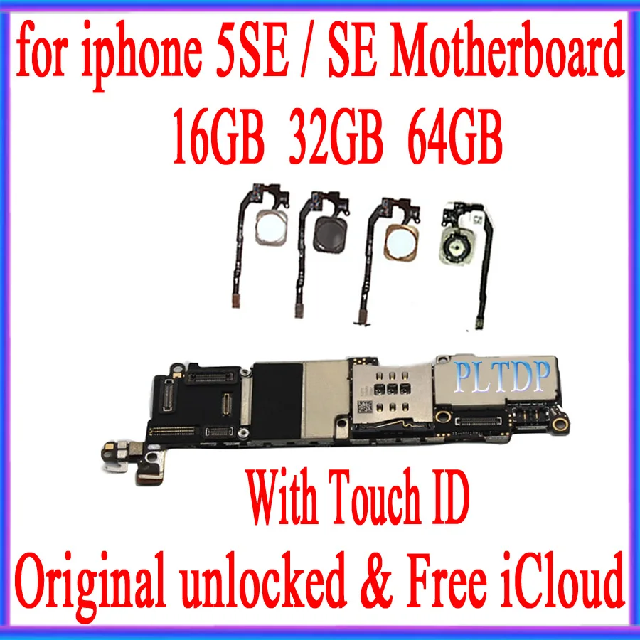 16GB /32GB /64GB for iphone SE Motherboard with Touch ID/Without Touch ID,Plate Original unlocked for iphone 5SE SE Logic board
16GB /32GB /64GB for iphone SE Motherboard with Touch ID/Without Touch ID,Plate Original unlocked for iphone 5SE SE Logic board