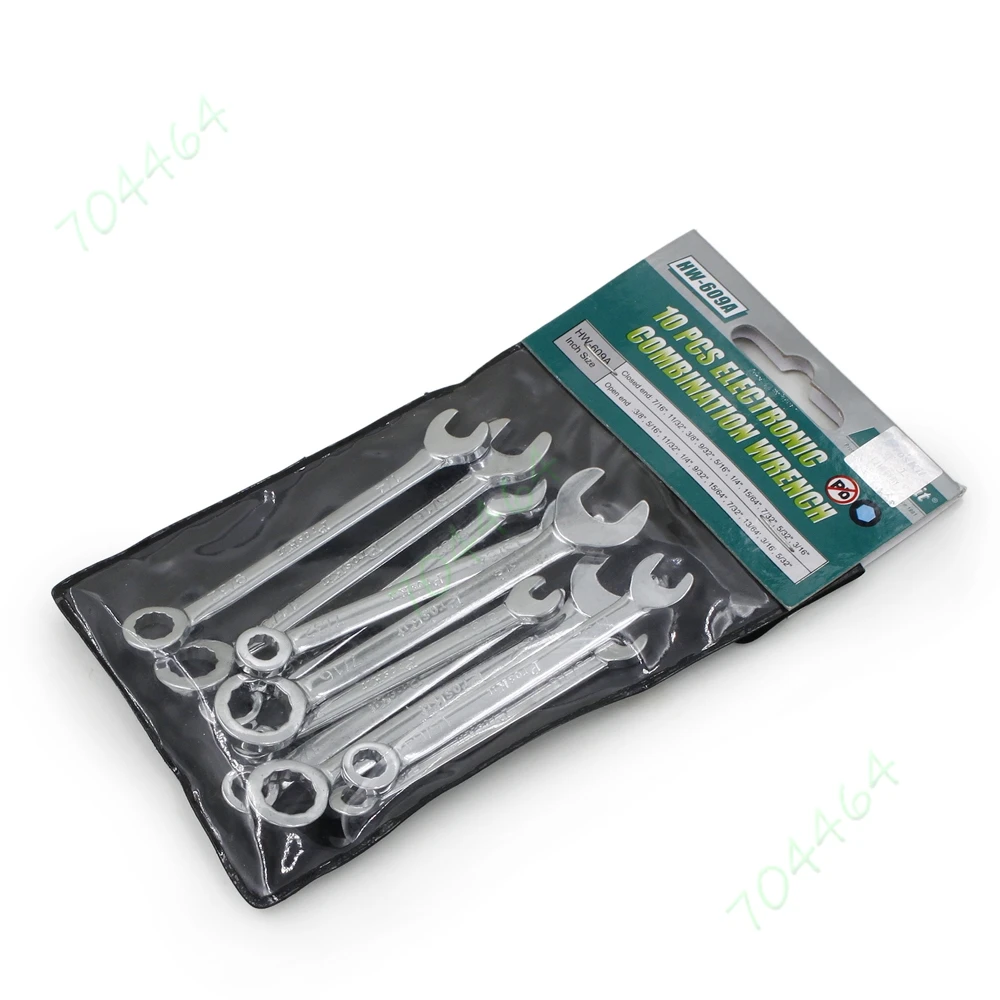 Micro 10 Piece Dual use 3/16" - 7/16" Open end Closed End Mini Combination Wrench Spanner Set
Micro 10 Piece Dual use 3/16" - 7/16" Open end Closed End Mini Combination Wrench Spanner Set