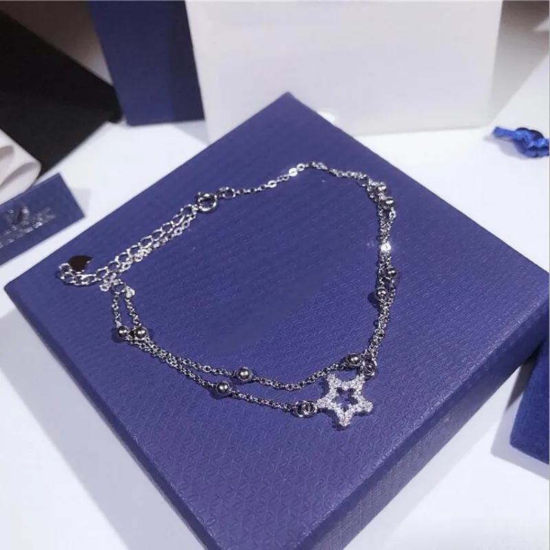 Never Fade Women's Fashion Jewelry Double Anklets Pure 100% 925 Sterling Silver Pave 5A CZ Cute Girl Star Anklets Gift
Never Fade Women's Fashion Jewelry Double Anklets Pure 100% 925 Sterling Silver Pave 5A CZ Cute Girl Star Anklets Gift