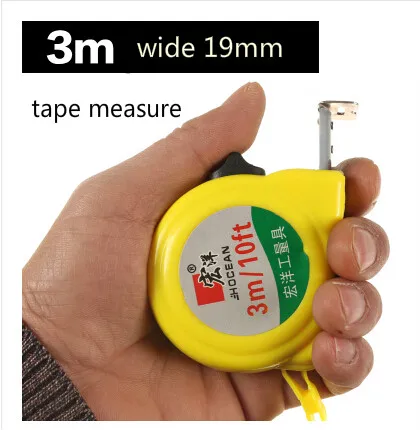 3mm Stainless steel Tape Measure 3 Meters 19mm Width The metric system Woodworking Measuring tool
3mm Stainless steel Tape Measure 3 Meters 19mm Width The metric system Woodworking Measuring tool