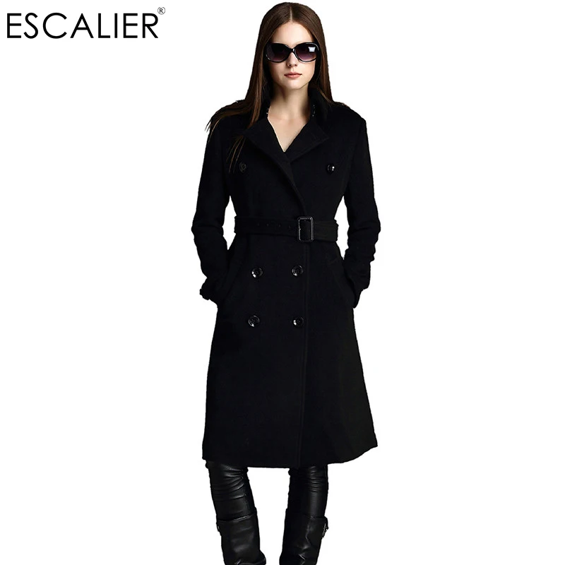 ESCALIER Free Shipping Winter Women Coats Wool Blend Overcoat X Long Woolen Sashes Pockets Outerwear Double Breasted Coat
ESCALIER Free Shipping Winter Women Coats Wool Blend Overcoat X Long Woolen Sashes Pockets Outerwear Double Breasted Coat