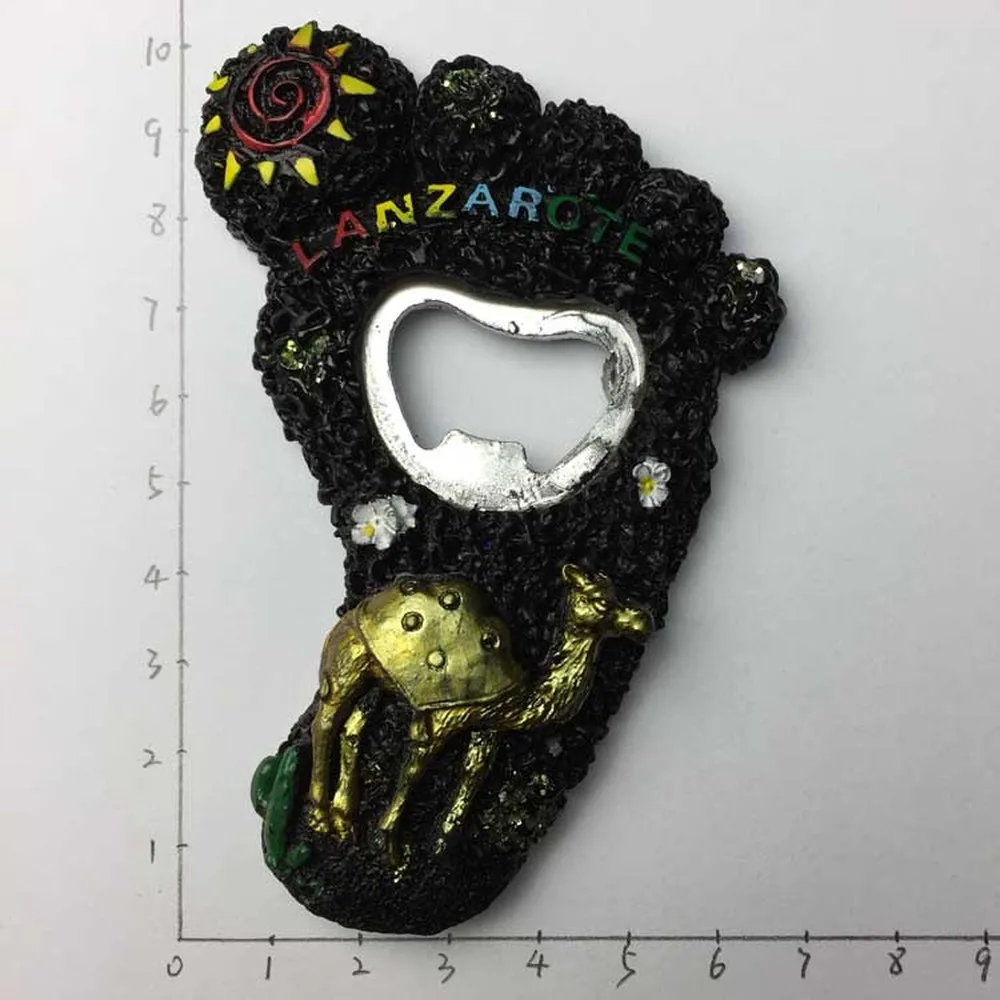 High Quality Spain Travel Souvenir Lanzarote Creative 3D Feet Shaped Camel Refrigerator Magnetic Stickers Kitchen Bottle Opener
High Quality Spain Travel Souvenir Lanzarote Creative 3D Feet Shaped Camel Refrigerator Magnetic Stickers Kitchen Bottle Opener