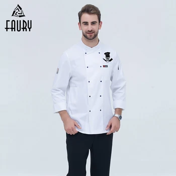 2019 High Quality Novelty Funny Skull Print Chef Coat Long Sleeve Master Cook Restaurant Uniforms Hotel BBQ Kitchen Work Clothes 
2019 High Quality Novelty Funny Skull Print Chef Coat Long Sleeve Master Cook Restaurant Uniforms Hotel BBQ Kitchen Work Clothes