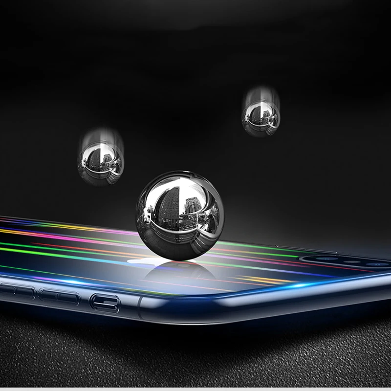 Transparent Glass Aurora Cover Case On The For Iphone 7 8 7Plus 8 Plus Protective Glass For IPhone X XS Max XR Screen Protector (12)