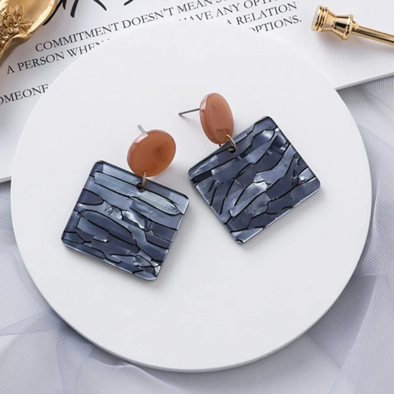 Japan Acetate Acrylic Gold Color Round Circle Geometric Square Earrings Marble Pattern Vintage Korea Jewelry
Japan Acetate Acrylic Gold Color Round Circle Geometric Square Earrings Marble Pattern Vintage Korea Jewelry
