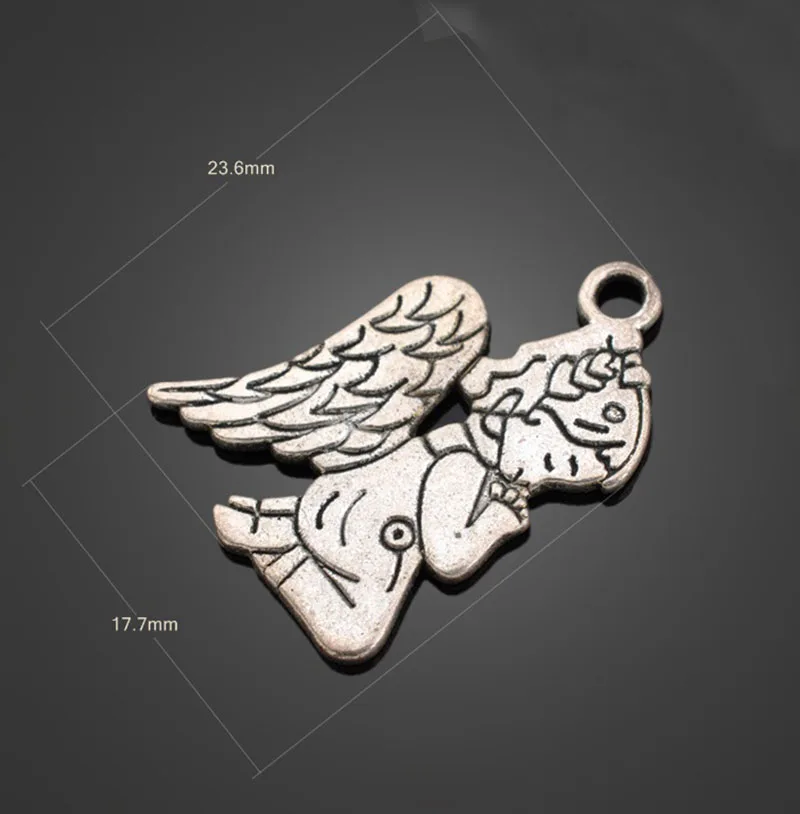 10 pcs/lot Antique Silver Christian pray Angels charms Alloy Retro Jewelry Accessories DIY Charms Handmade Pendants for necklace
10 pcs/lot Antique Silver Christian pray Angels charms Alloy Retro Jewelry Accessories DIY Charms Handmade Pendants for necklace
