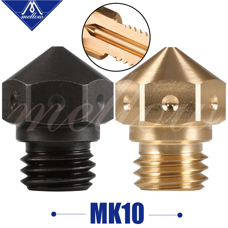 1 шт. сопло для 3D принтера Mellow Mk10 из латуни/закаленной стали M7 Flashforge/ctc/wanhao Swiss Hotend
