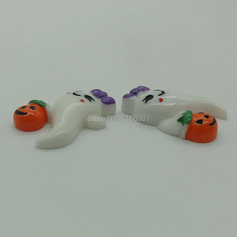 1pcs/lot resin flat back Halloween pumpkin phantom 32mm Cabochons Scrapbooking Hair Bow Center DIY Christmas decration C103-5