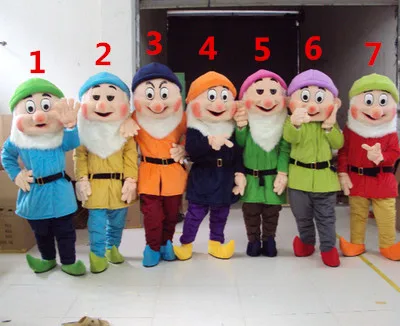 High Quality of The Seven Dwarfs Mascot Costume Christmas Cartoon Character Costumes Free Shipping
High Quality of The Seven Dwarfs Mascot Costume Christmas Cartoon Character Costumes Free Shipping