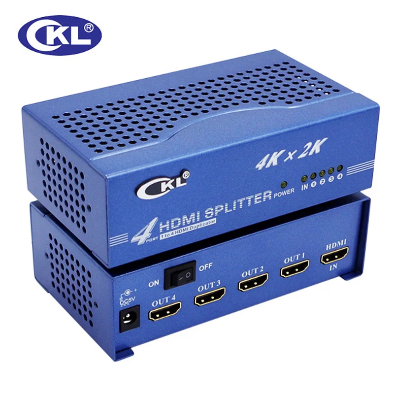 

CKL HD-9442 4 port 3D HDMI 1.4v Splitter 1 in 4 out 1x4 HDMI Distributor HDTV 2Kx4K 4K*2KVedio