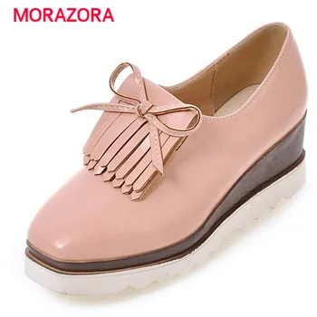 MORAZORA 2020 PU soft leather women shoes big size 33-43 low heel platform shoes wedges square toe fashion shoes bowtie
MORAZORA 2020 PU soft leather women shoes big size 33-43 low heel platform shoes wedges square toe fashion shoes bowtie