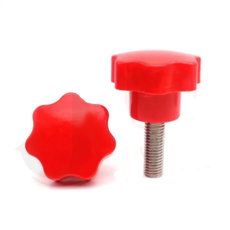 2Pcs M8 Red Seven stars corners Plum blossom Torx T&TX Plastic head Hand screw stainless steel handle rotate bolt 35mm-60mm L
2Pcs M8 Red Seven stars corners Plum blossom Torx T&TX Plastic head Hand screw stainless steel handle rotate bolt 35mm-60mm L